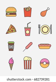 Set of Fastfood Icons