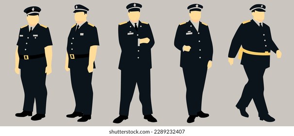 a set of fat policemen