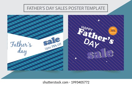 Set of Father's Day greeting cards in the modern paper. Fathers Day holiday illustration for greeting banner, social media, fashion ads, sale, poster, flyer, promotion.