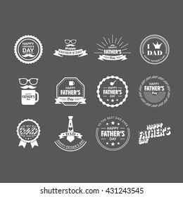 Set Of Father's Day Label Design