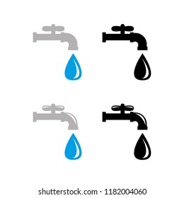 a set of faucet icons