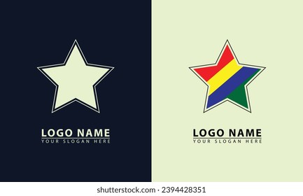 Set of favorite Gold or flat star icons for apps and websites.
