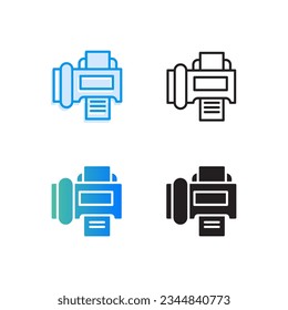 set of fax machine icons with four style graphic suitable for any purpose