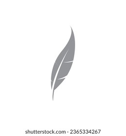 set of feather black logo icon design vector illustration symbol.
