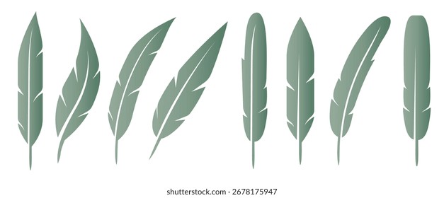 Conjunto de iconos de plumas conjunto Ilustración vectorial