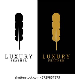 set of feather logo design