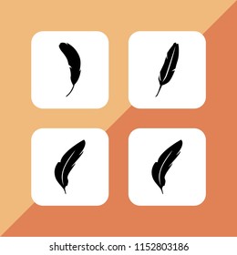 set with feather vector icons for web and mobile app