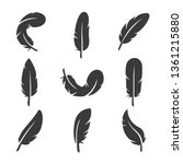 set of feathers icon vector illustration