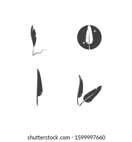 Set Feathers Logo Template vector symbol nature