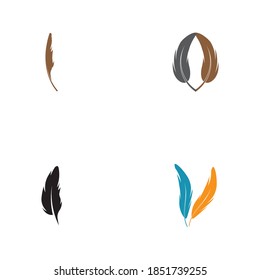 Set Feathers Logo Template vector symbol nature