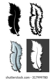 Set of Feathers types with different concept