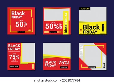 Set Feed or Post Social Media for Advertising or Promoting Sale, Hot Offer, Black Friday. Best use for corporate, shop, manufacture.