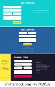 Set of Feedback form for website.
