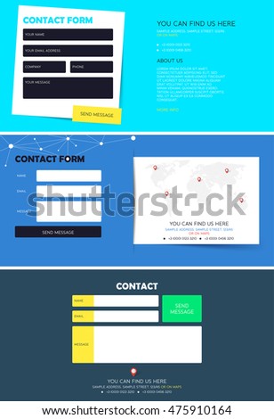 Set Feedback Form Website Stock Vector Royalty Free 475910164