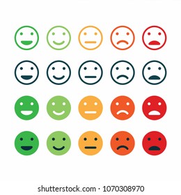 Set of Feedback icon. Rating satisfaction. vector
