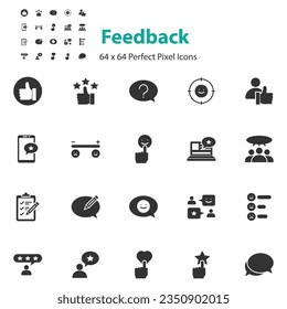 set of feedback icon, review, testimonial, customer experience