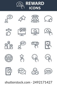 set of feedback icons, customer experience, survey, review