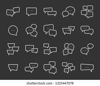 set of feedback icons, such as review, emoticon, test, comment, bubble