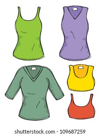 set of female clothes