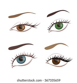 set of female eyes