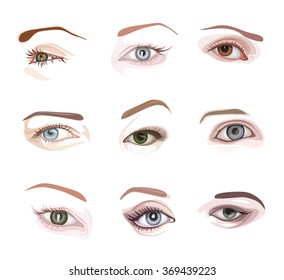 set of female eyes