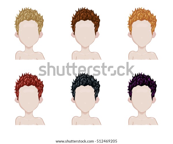 Set Female Hair Style Sprites Vector Stock Vektor Royaltyfri 512469205 Shutterstock 0068