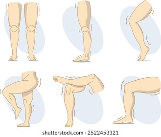 Conjunto de piernas femeninas