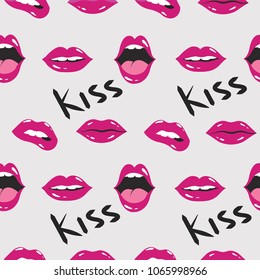 set of female lips.lip and mouth vector illustration