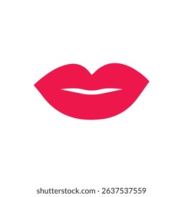 Set female lips pink lipstick. Fashion Illustration Woman Mouth. Gestures Collection Expressing Different Emotions