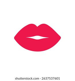Set female lips pink lipstick. Fashion Illustration Woman Mouth. Gestures Collection Expressing Different Emotions