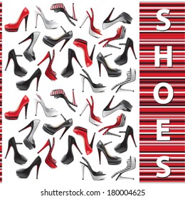 Set of female shoes