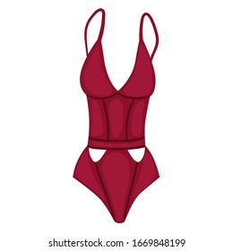 Set of female underwear isolate on a white background. Vector graphics.
