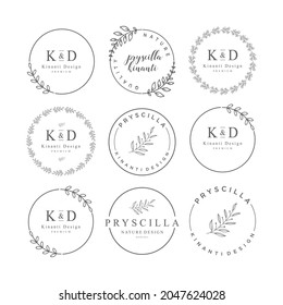 Set of Feminine Logo Templates