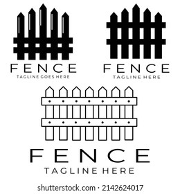 set of fence  logo vector illustration design 