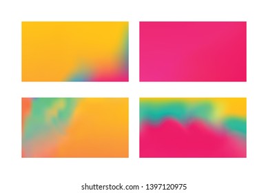 Set of Festive abstract background. Modern colorful flow poster.