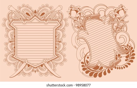 Set of festive banner