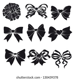 Set of festive bows