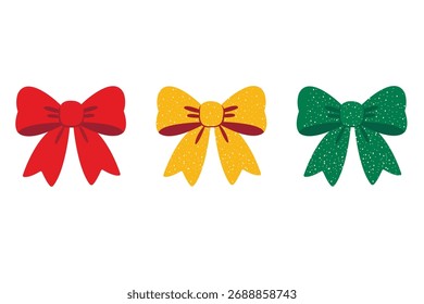 Un conjunto de arcos festivos de diferentes colores
