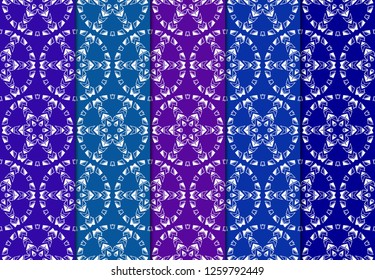 Set of Festive Colorful Seamless Geometric Pattern. Vector Illustration. For Print Fashion