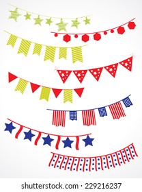 set of festive garlands