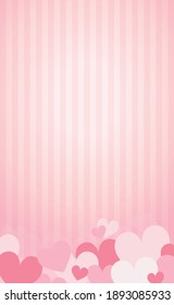 Set of festive red and pink hearts - Vector illustration