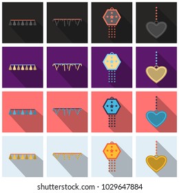 Set of festive ribbons