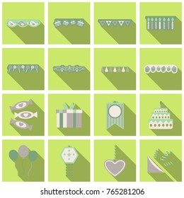 Set of festive ribbons