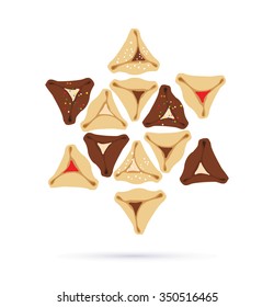Set of few different tasty Hamantaschen 