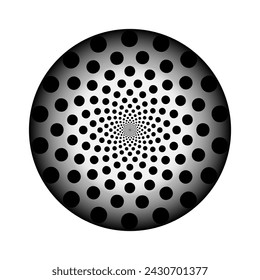 set of fibonacci with circle dot isolated on white background. vector illustration.
