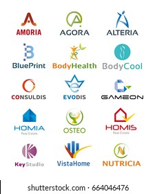 Set of fifteen Modern Logo Icons  - Various Elements 
