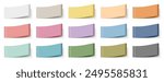 Set Of Fifteen Sewn Textile Labels In Retro Colors