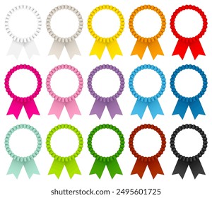 Set Of Fifteen Three-dimensional Medals Colorful