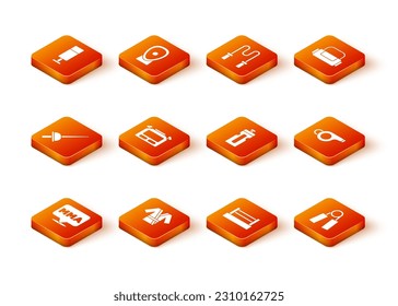 Set Fight club MMA, Japanese costume Kimono, Fencing, Stopwatch, Boxing ring, Fitness shaker, Sport expander and Whistle icon. Vector