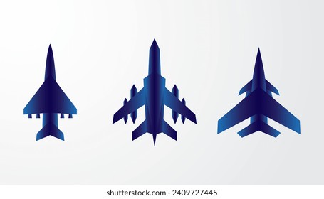 conjunto de vector de avión de combate